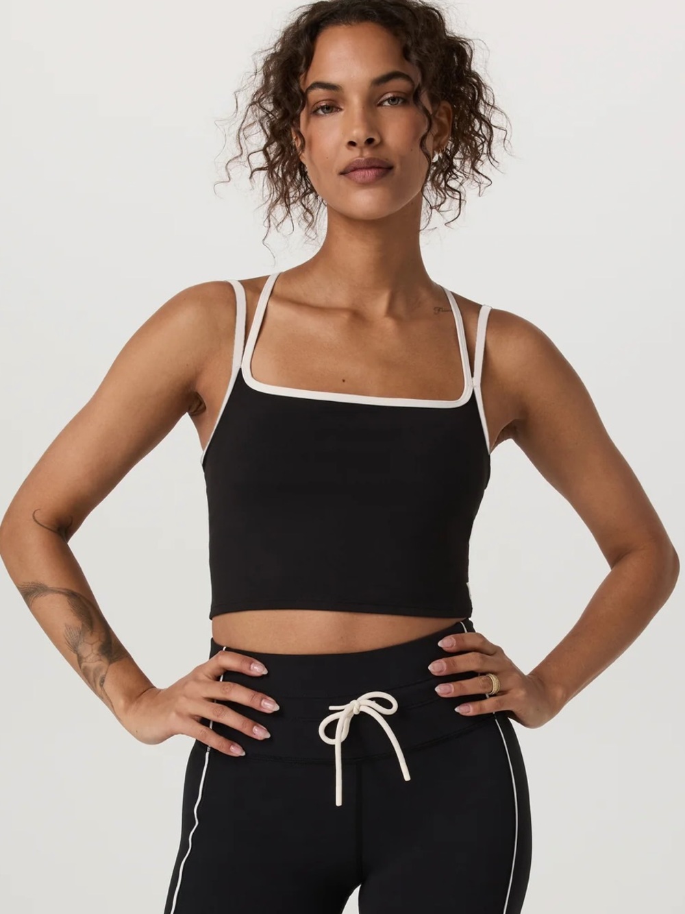 Vuori Daily Layered Tank (black) - like new! - Picture 4 of 5